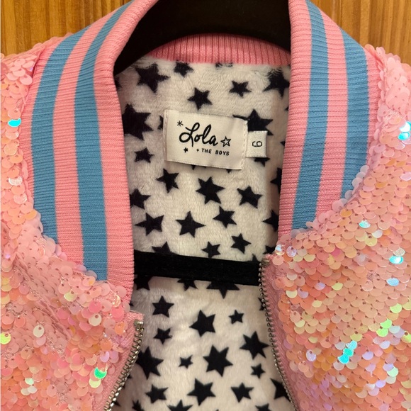 NWOT Lola + The Boys Pretty in Pink Sequin Jacket and Pants Set - Picture 4 of 12